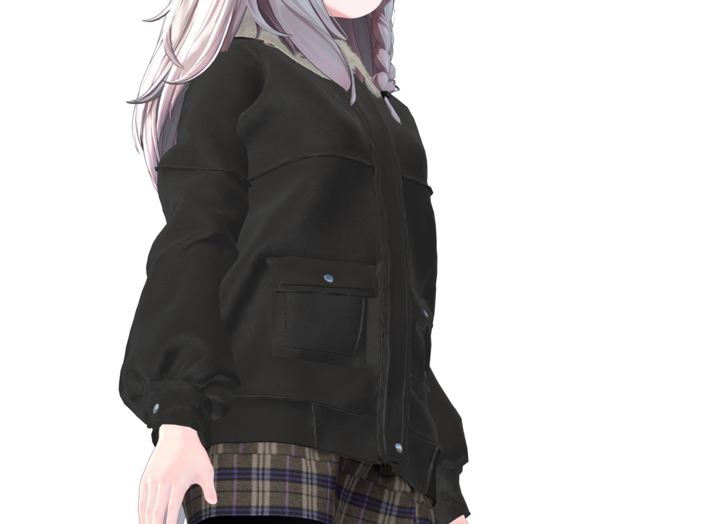 期間限定セール【12アバター対応】ファー付きレザージャケット