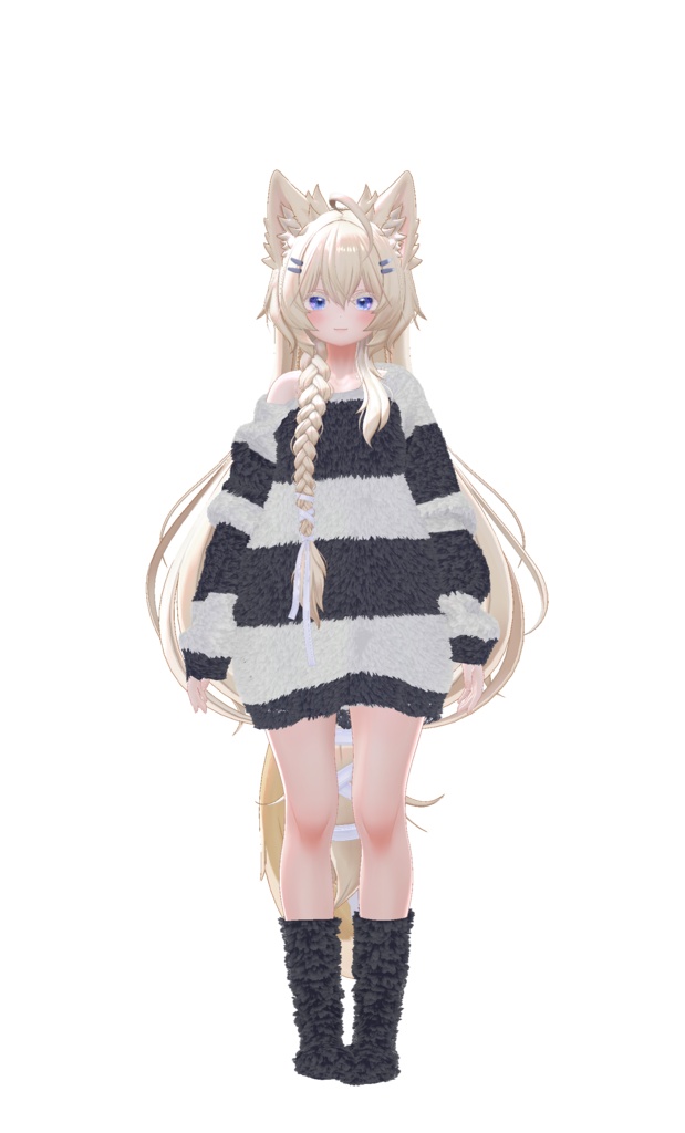 【24アバター対応】オーバーサイズふわもこパジャマ