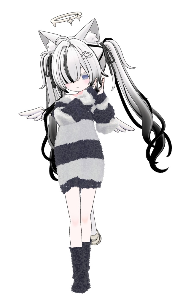 【16アバター対応】オーバーサイズふわもこパジャマ