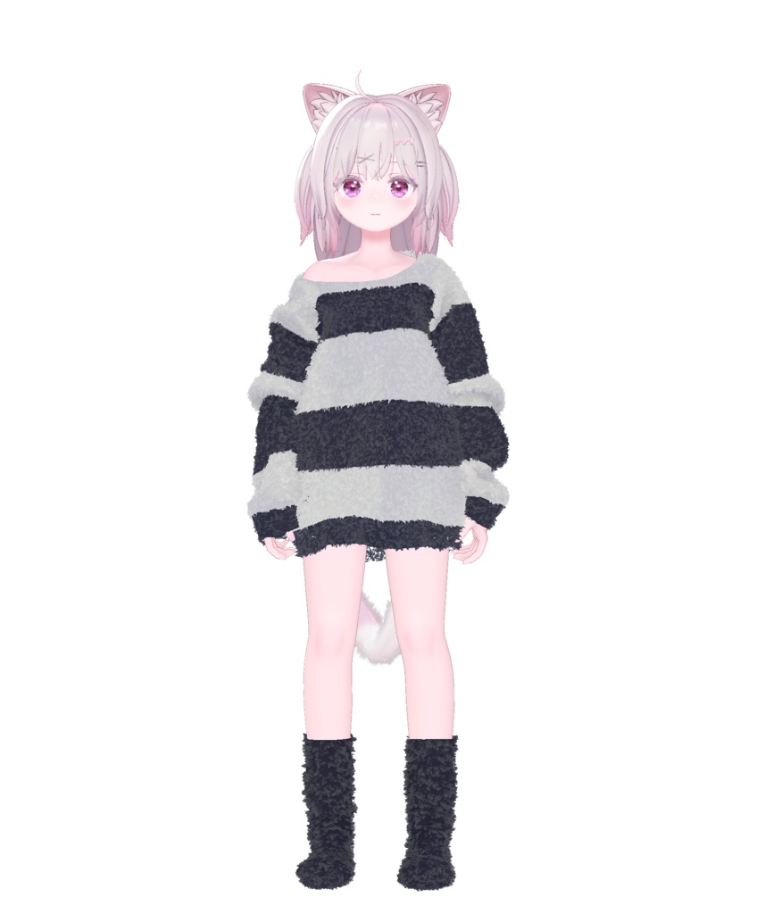 【19アバター対応】オーバーサイズふわもこパジャマ