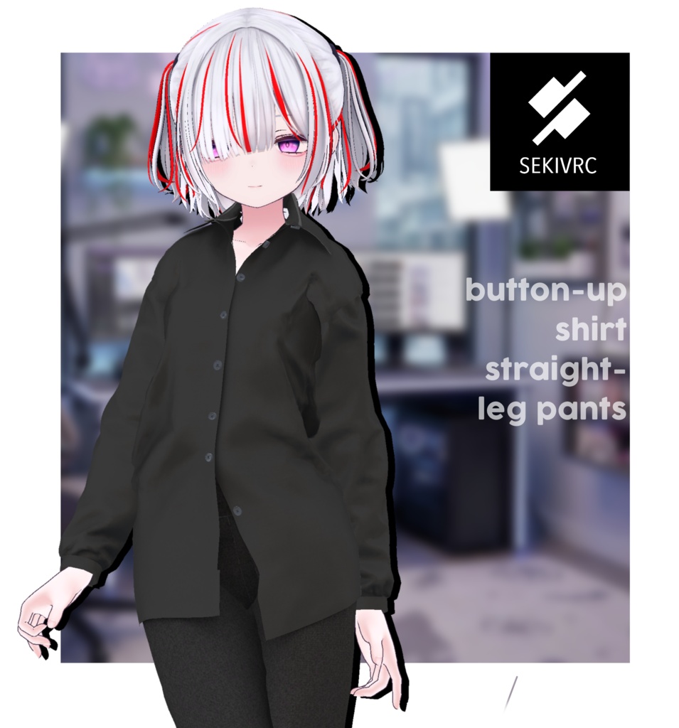 【31アバター対応】"DAILY STANDARD" ボタンアップシャツ & ストレートパンツ セットアップv2.0