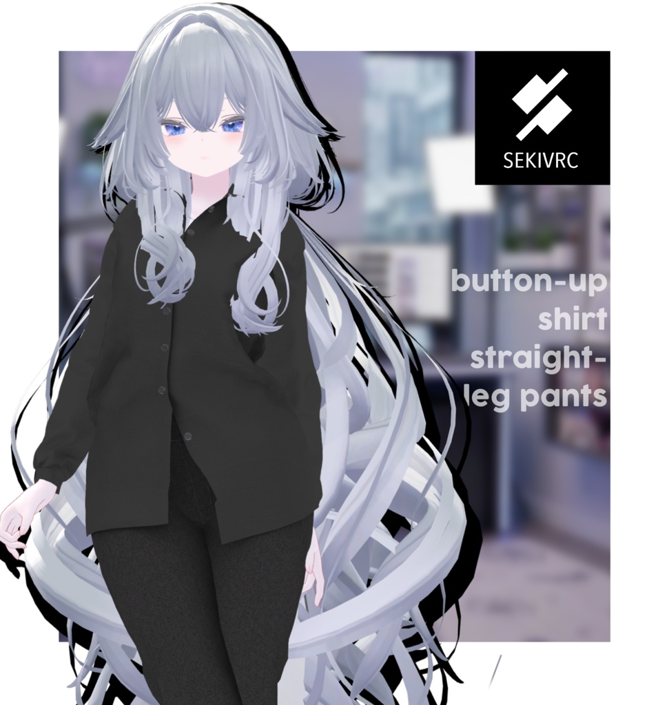 【期間限定セール】【19アバター対応】"DAILY STANDARD" ボタンアップシャツ & ストレートパンツ セットアップ