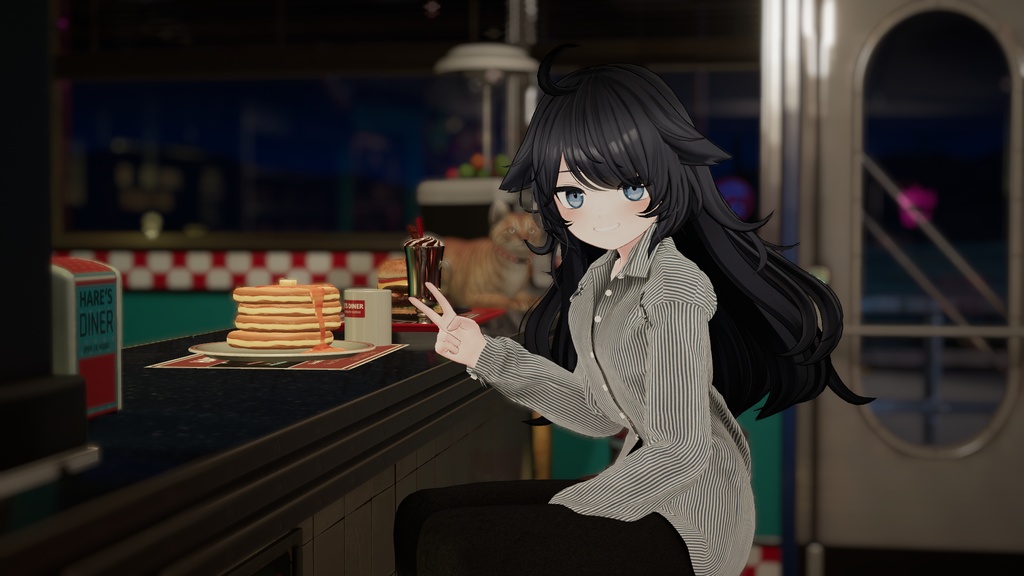 【期間限定セール】【19アバター対応】"DAILY STANDARD" ボタンアップシャツ & ストレートパンツ セットアップ