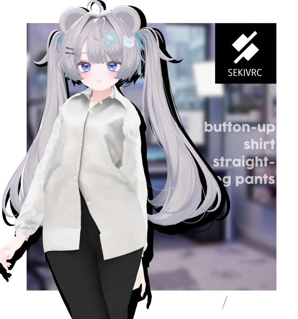 【期間限定セール】【19アバター対応】"DAILY STANDARD" ボタンアップシャツ & ストレートパンツ セットアップ