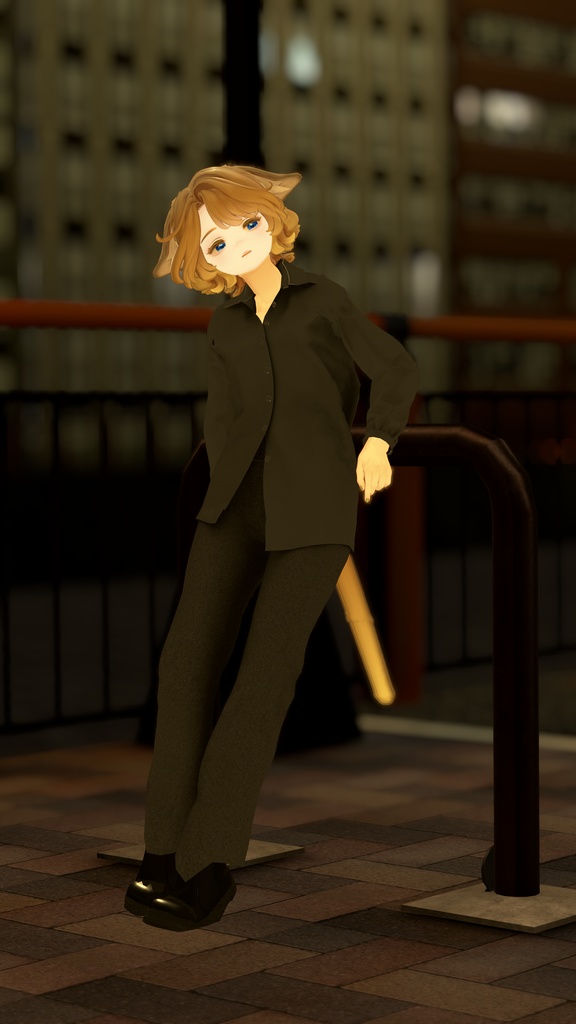 【期間限定セール】【19アバター対応】"DAILY STANDARD" ボタンアップシャツ & ストレートパンツ セットアップ