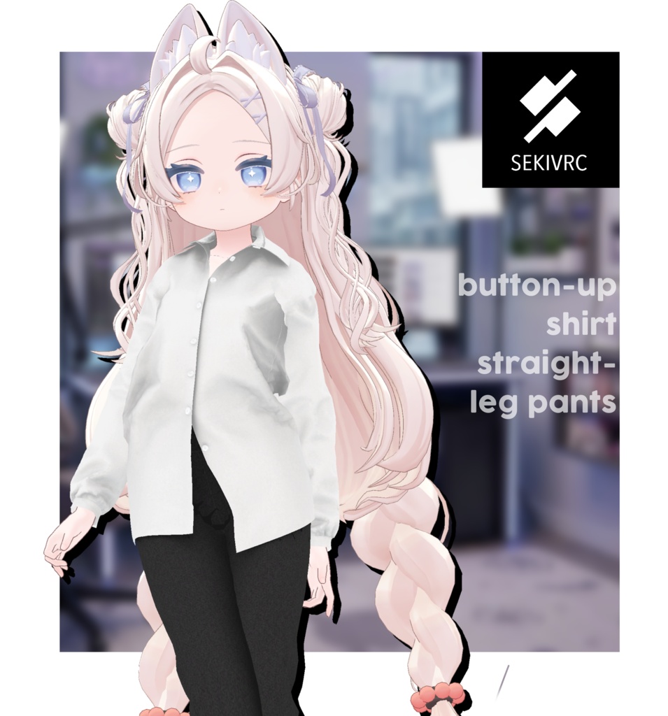 【31アバター対応】"DAILY STANDARD" ボタンアップシャツ & ストレートパンツ セットアップv2.0