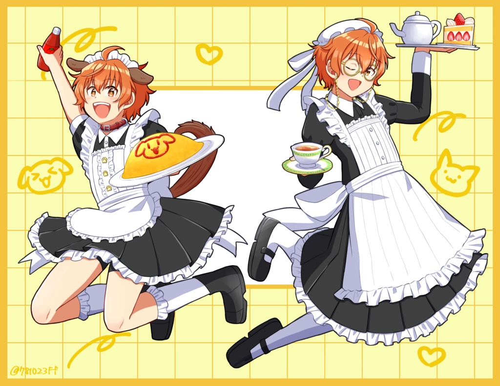 メイドさんステッカー