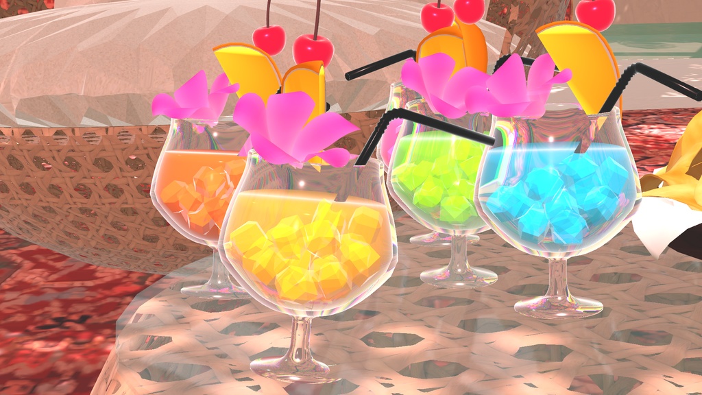 3d小物 トロピカルジュース Vrchat想定 Rsea Shop Booth