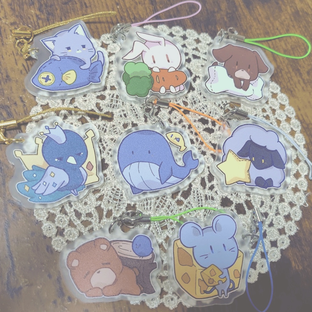 どうぶつアクリルチャーム