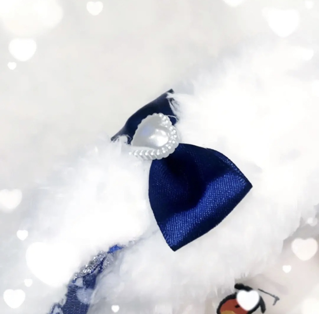 ロイヤルブルーのぬい服♡ゆらゆらチャーム付き