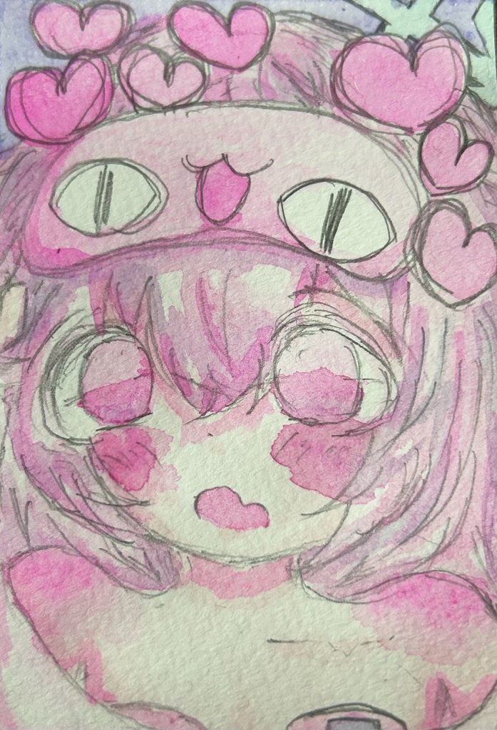 水彩原画 チカチカする