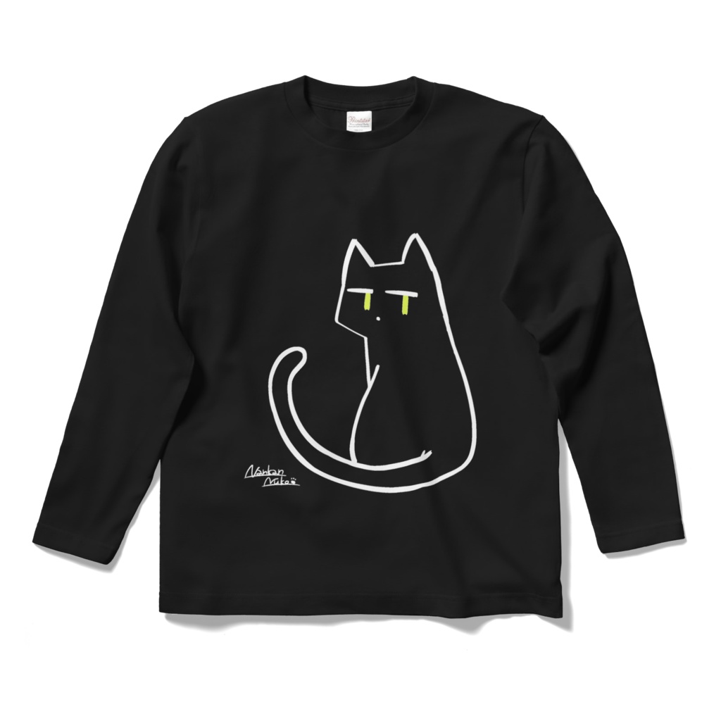 【なんかぬこ】ロンT_白と黒