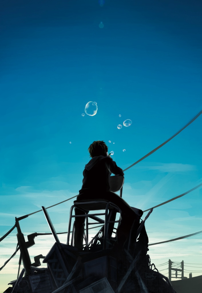 朝焼け ポストカード 創作イラスト 田畠かの遊 いらすとぐっず Booth