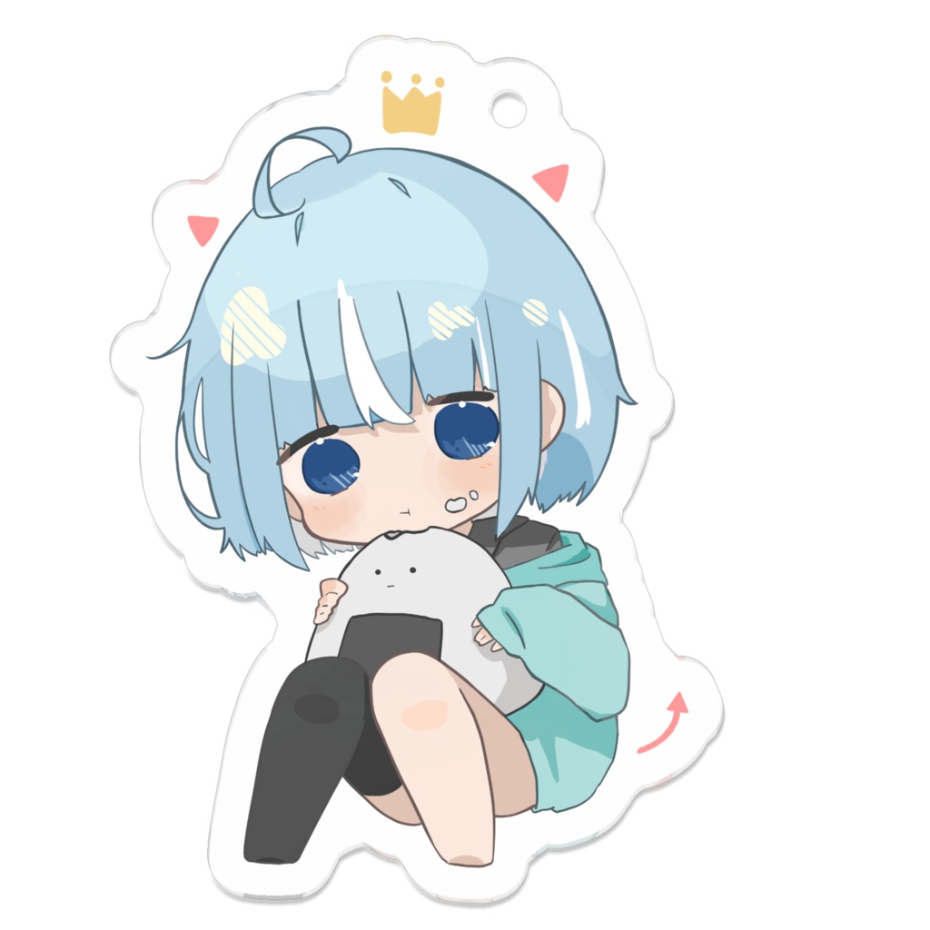 もぐやー アクリルキーホルダー50×50mm