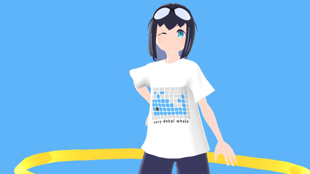 無料版あり Very Dekai Whale Tシャツ For Vroid いろは水族館オンラインショップ Booth