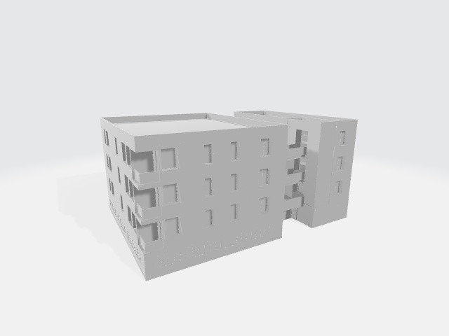 ビル（３D素材、FBX）