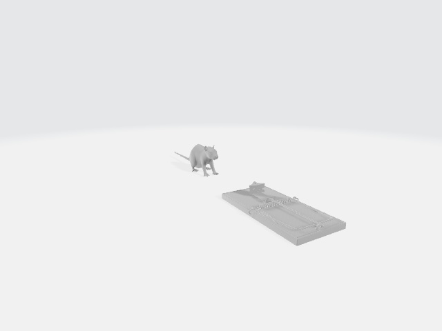 ネズミ（３D素材、FBX）