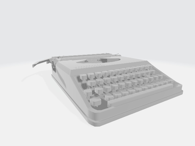 機械タイプライター（３D素材、FBX）