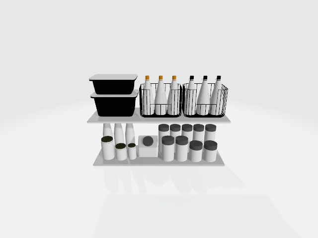 調味料の棚（3D素材、FBX）