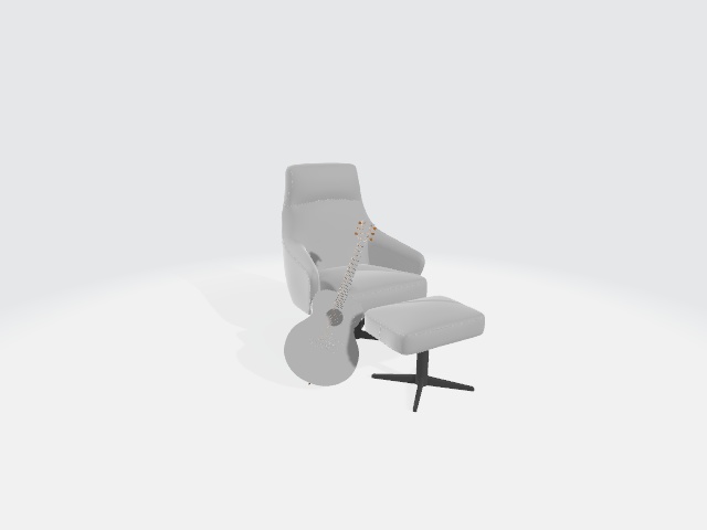 ギター（３D素材、FBX）