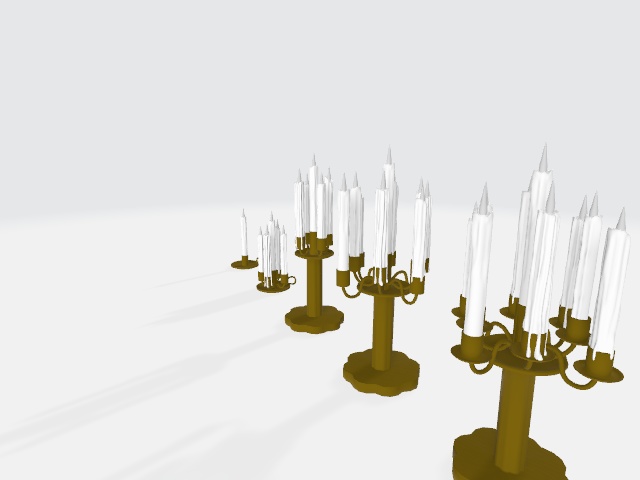 燭台（３D素材、FBX）