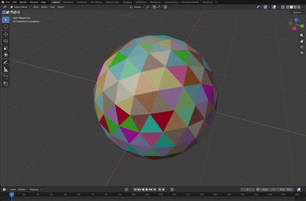 カラボール（３D素材、blend）