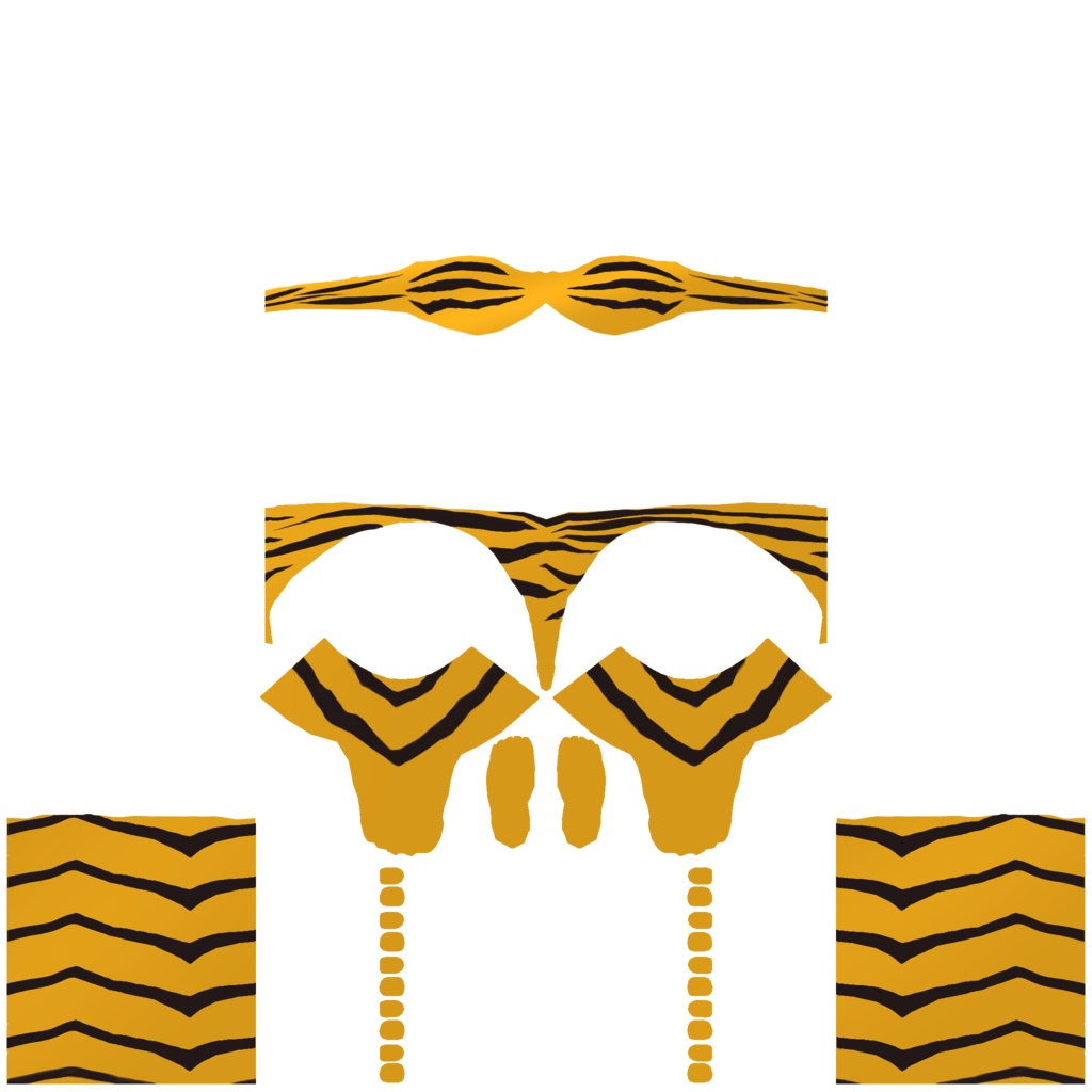 【無料DL】【Vroid用】虎柄娘衣装セット