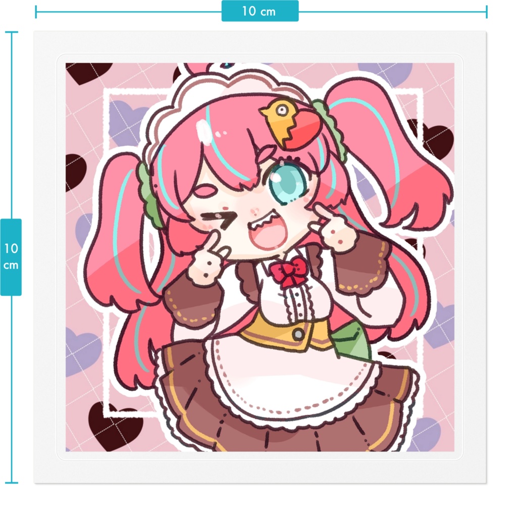 雛森ひまめ バレンタインステッカーA