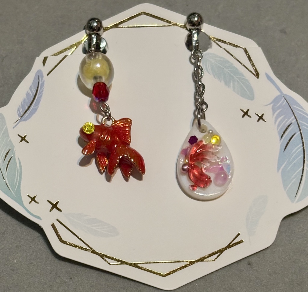 金魚（赤金魚）イヤリング