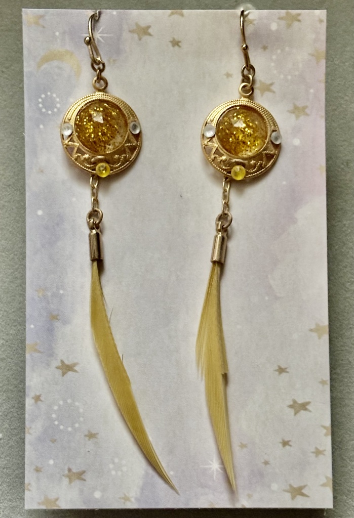 羽アクセサリー（ピアス）