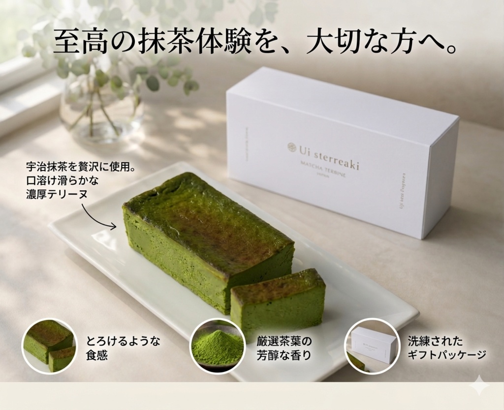 高級感のある抹茶ケーキ - Luxury Matcha Cheesecake