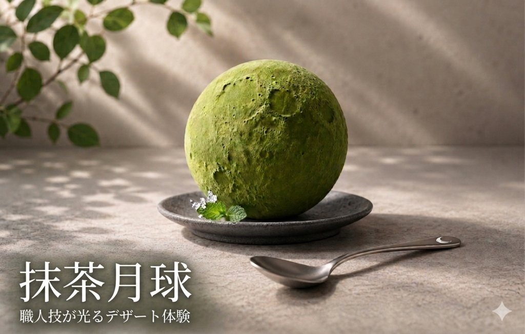 抹茶ムーンアイス - Matcha Moon Sphere Ice