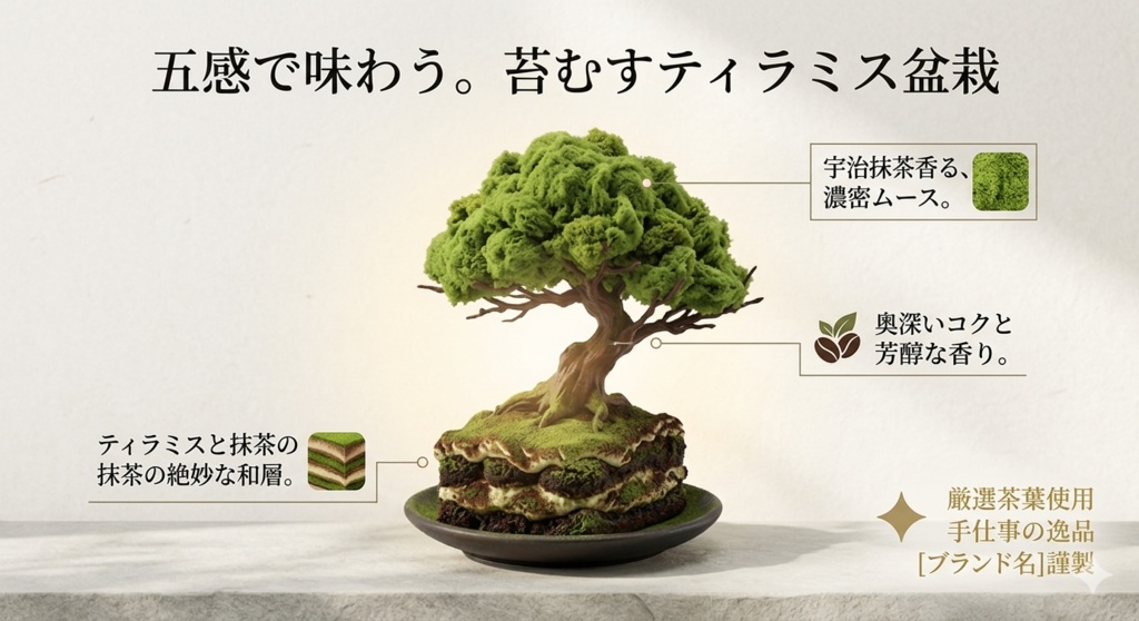 盆翠ティラミス - Bonsai Matcha Tiramisu