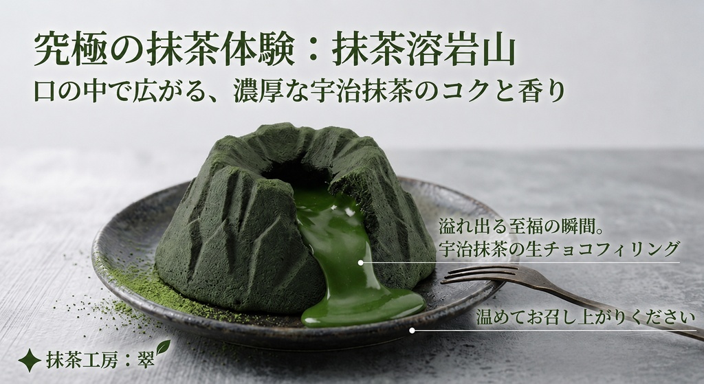 噴翠フォンダン - Volcano Matcha Fondant