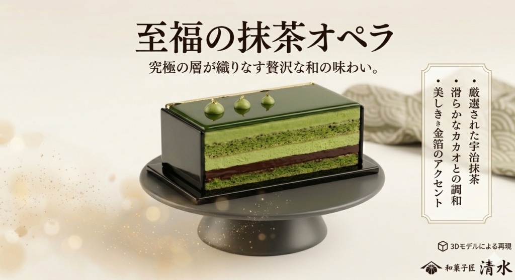 宇治抹茶オペラケーキ - Luxury Uji Matcha Opera