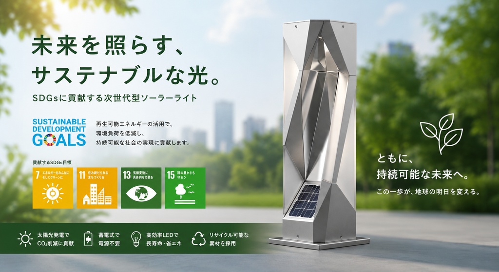 未来型ソーラーオブジェ - Eco Prism Tower