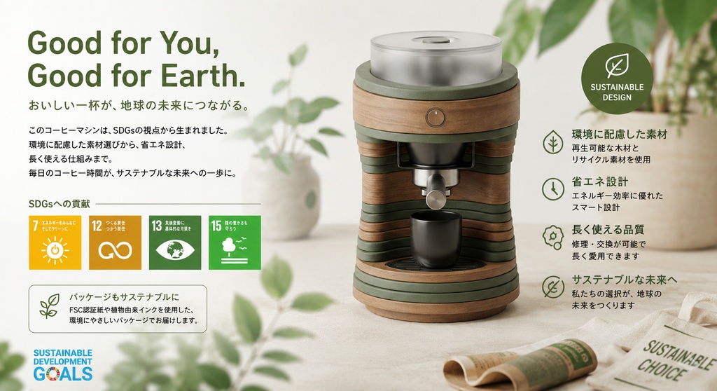 木の年輪モチーフコーヒーマシン - Tree Ring Coffee Machine