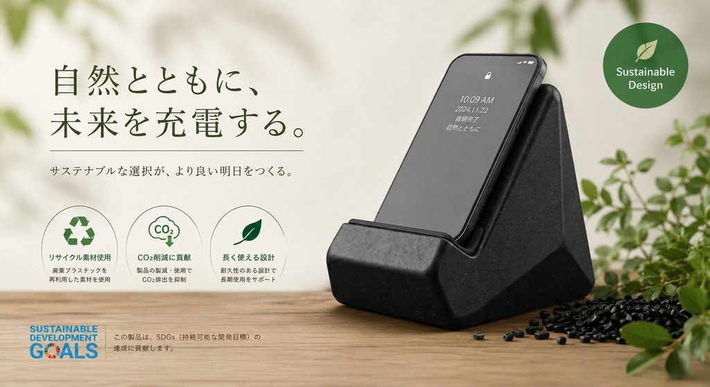 黒曜石モチーフスマホスタンド - Obsidian Phone Stand