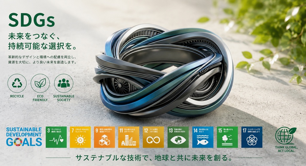 循環する未来リング - Eco Flow Ring