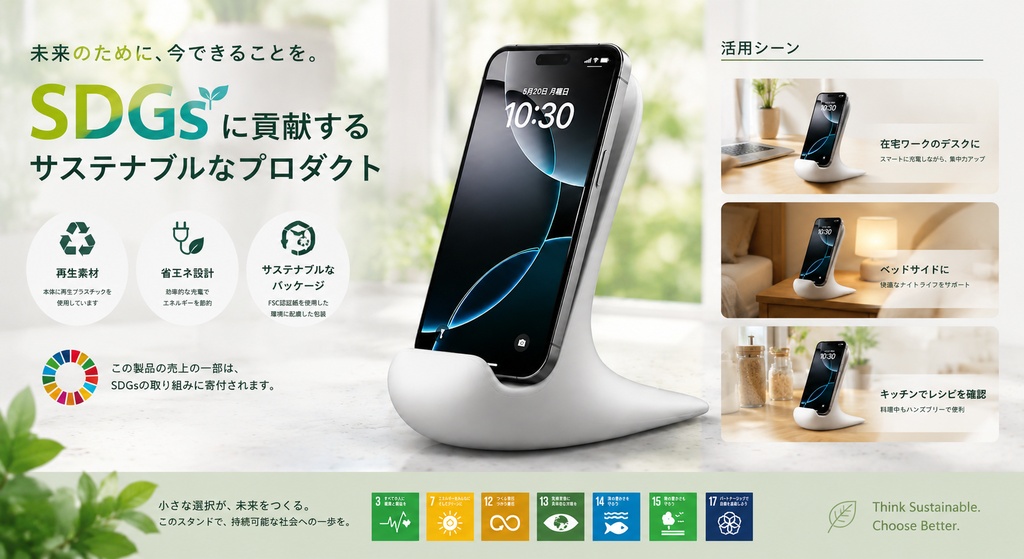 サステナブルデバイススタンド - Sustain Curve Stand