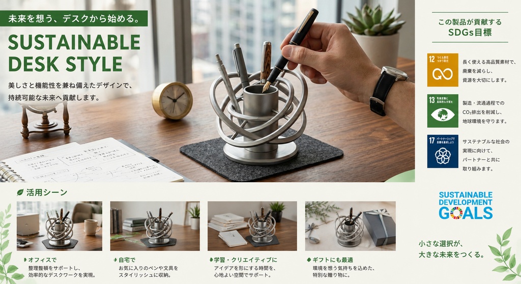 SDGsコンセプト ペンスタンド - Orbit Eco Desk Holder