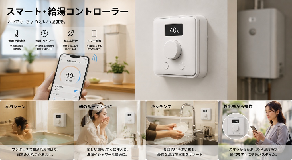 スマート給湯コントローラー - Smart Water Heater Controller