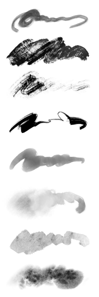 Procreateの墨绘 ブラシ 37本