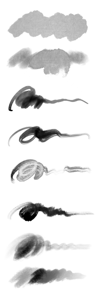 Procreateの墨绘 ブラシ 37本