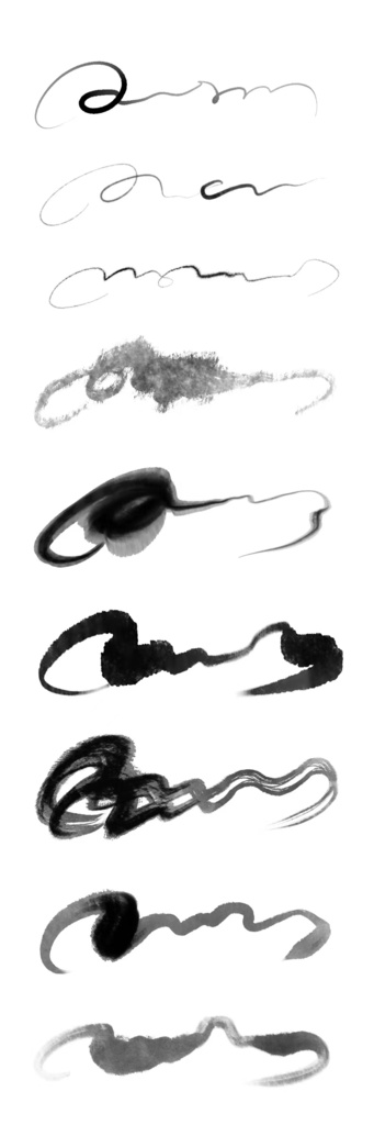 Procreateの墨绘 ブラシ 37本