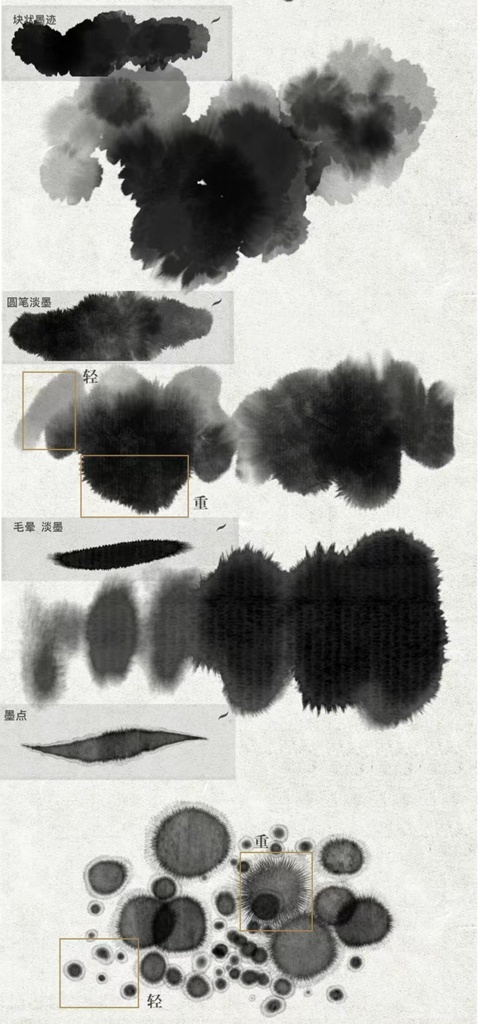 Procreateの墨绘 ブラシ 37本