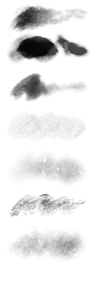 Procreateの墨绘 ブラシ 37本