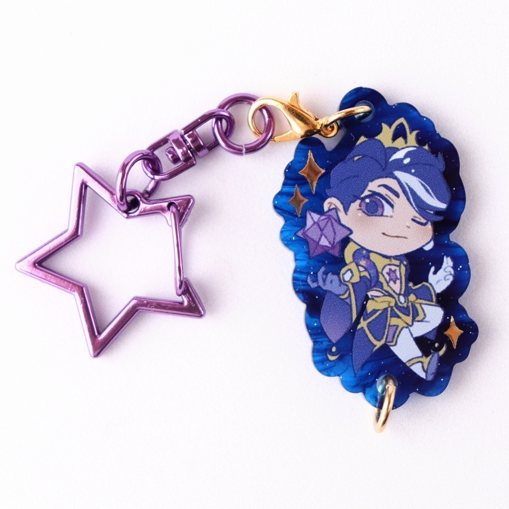【各種1人2点まで】単体 繋がる星のキーホルダー【2 per person for each type】