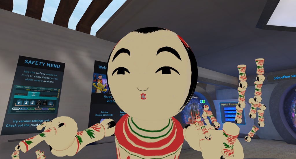 【VRChat向け 3Dモデル】コケシダー ※フルトラ対応アバターです