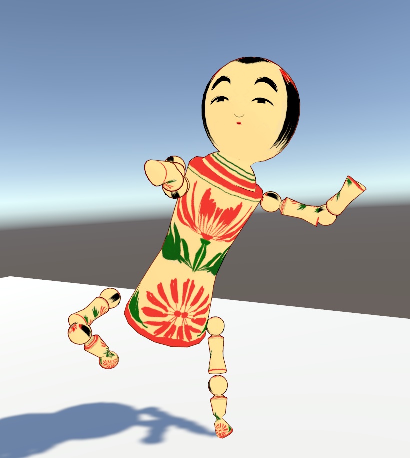 【VRChat向け 3Dモデル】コケシダー ※フルトラ対応アバターです